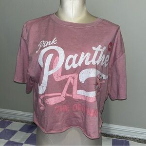 Pink Panther oversized crop Tee